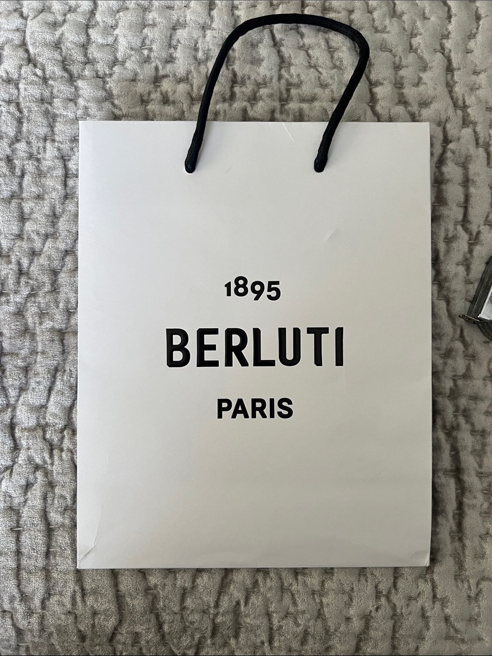 Berluti Paris White Paper Shopping Bag